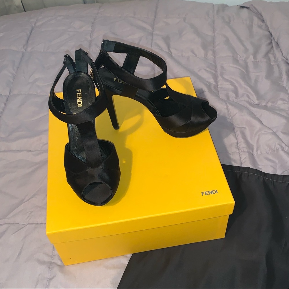 Fendi Satin Platform Heels